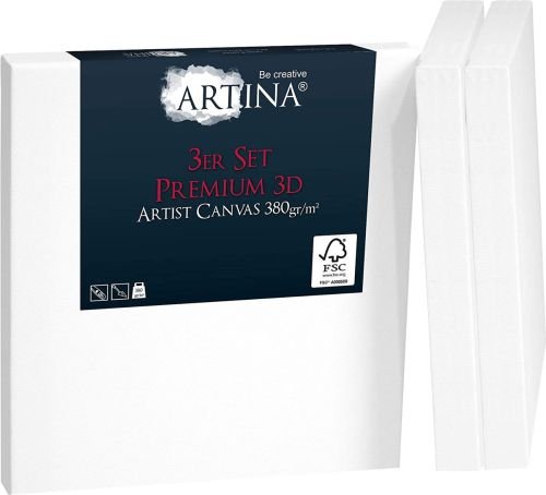 Комплект 3 броя 3D платна за рисуване Artina Premium 20x20