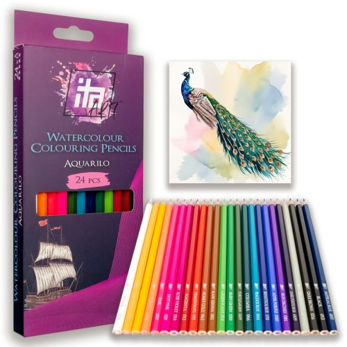 Комплект 24бр. акварелни моливи ITA ART