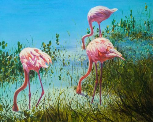 Рисуване по номера - Розово, 40х50см