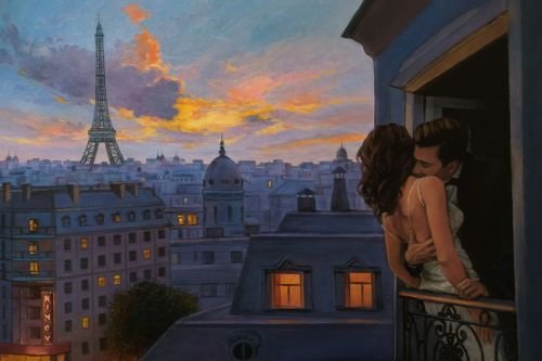 Рисуване по номера - С ухание на Париж, 40х60см