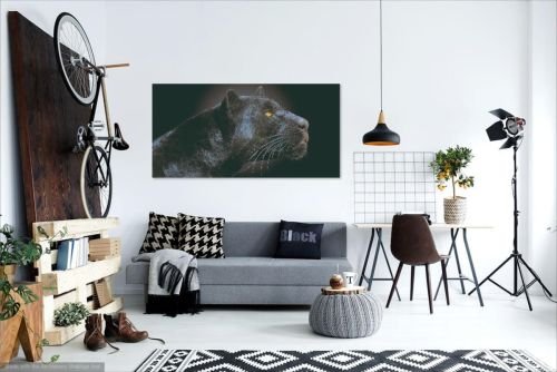 Картина пано - Черна пантера 90x45cm